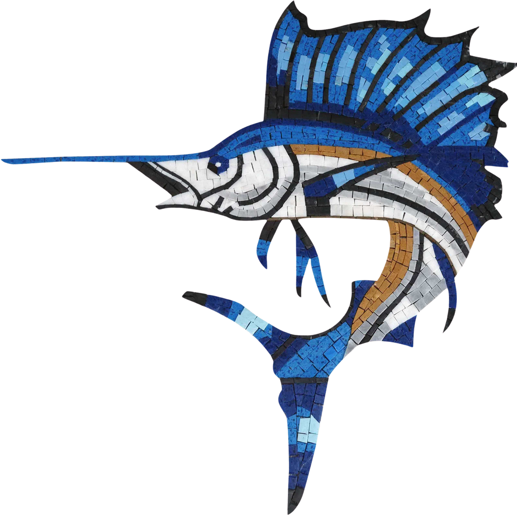 Mosaico de Peixes - O Espadarte Azul