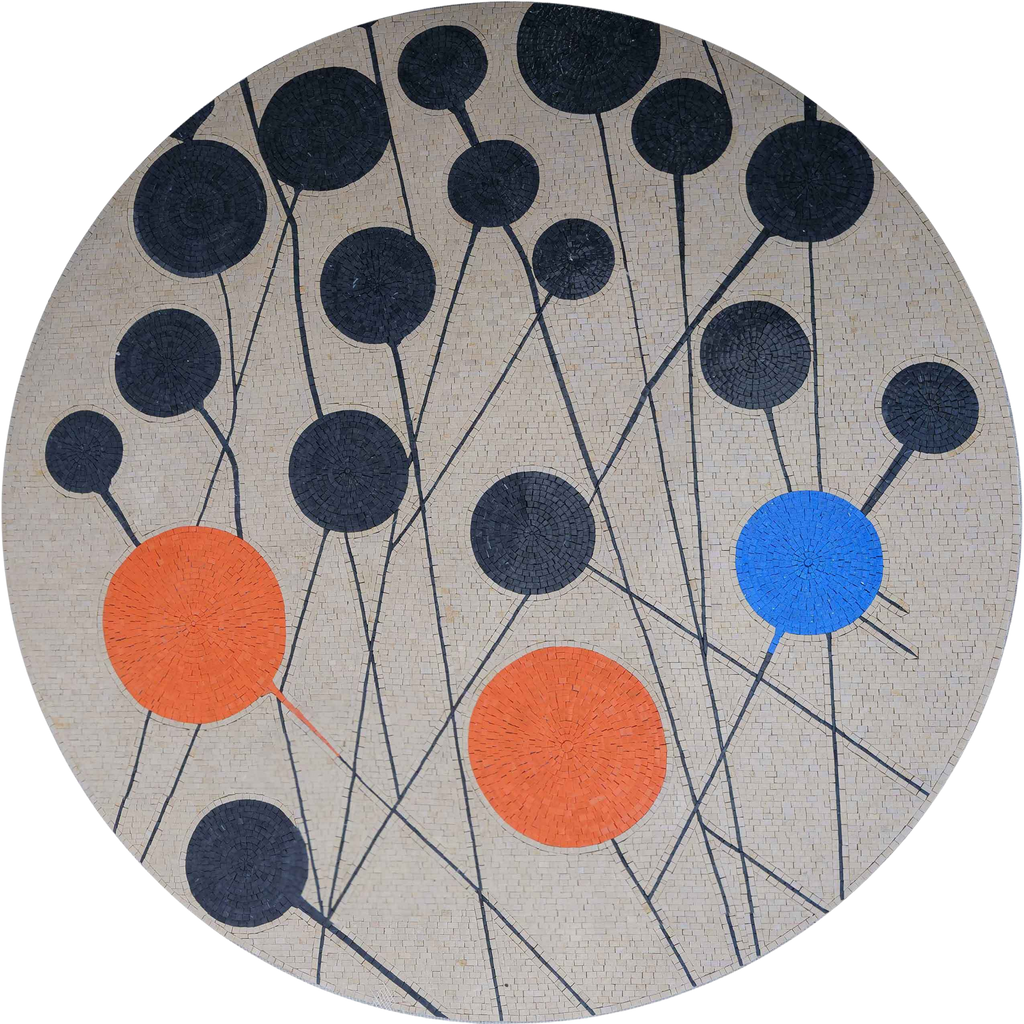 Geometric Mosaic Art - Connected Dots