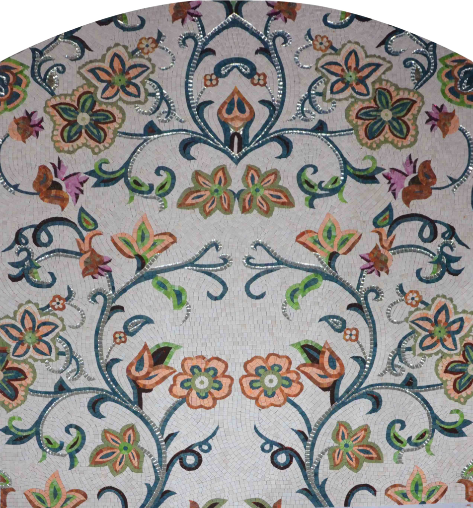 Стеклянная мозаика - Разноцветные цветы