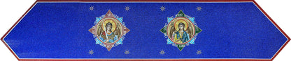 Archangels Michael & Gabriel Banner – Byzantine Orthodox Glass Mosaic Icon - Mesh Backing