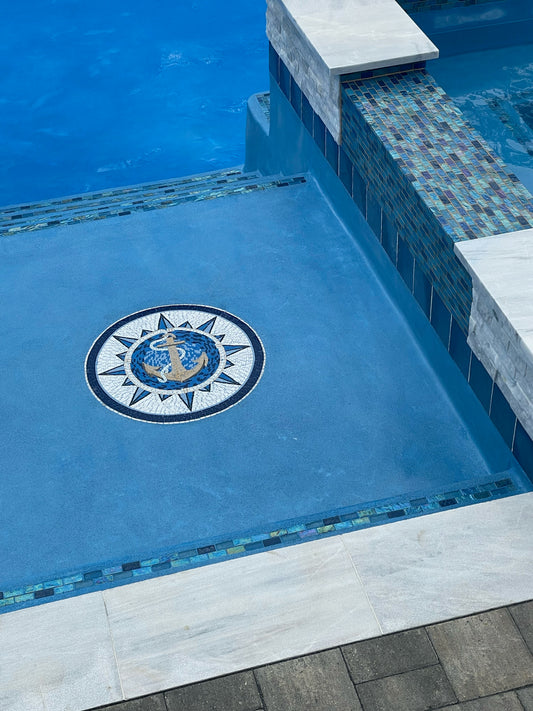 The Voyager's Anchor: Mosaic Medallion | Luxury Handcrafted Stone Art