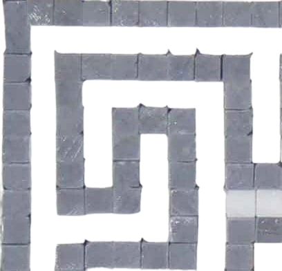 Geometric Spiral Pattern - Marble Mosaic Tile Patterns Art - Mesh Backing