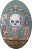 Mosaic Art - Skull On Wheel
