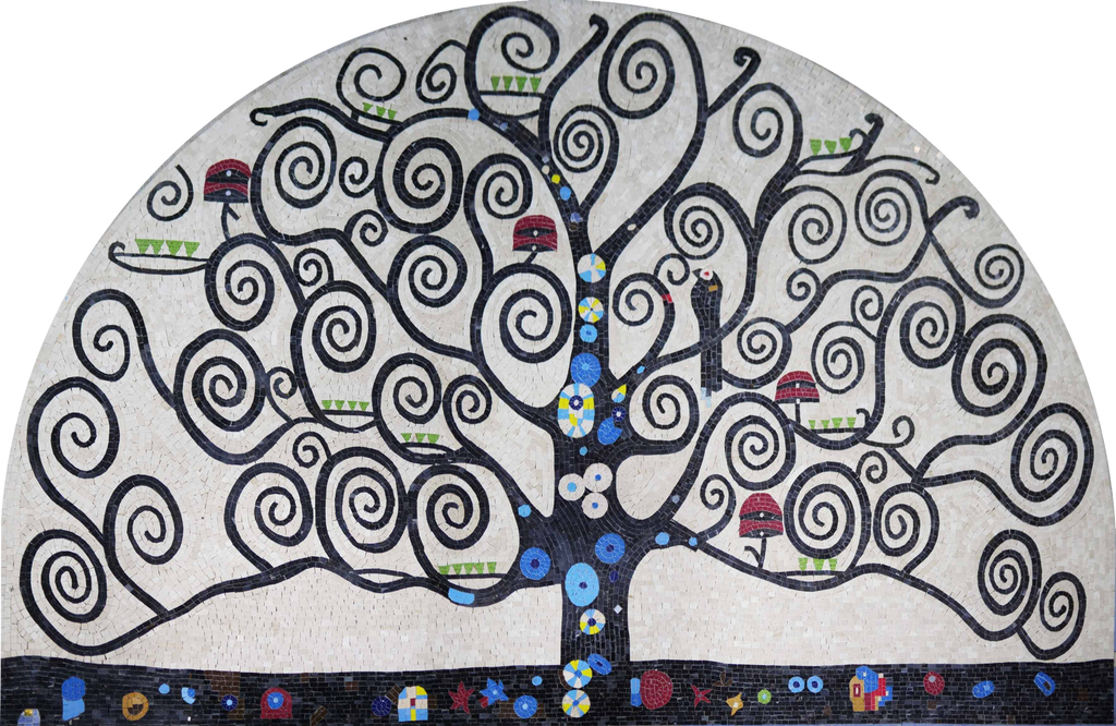 Art de la mosaïque - L'arbre noir