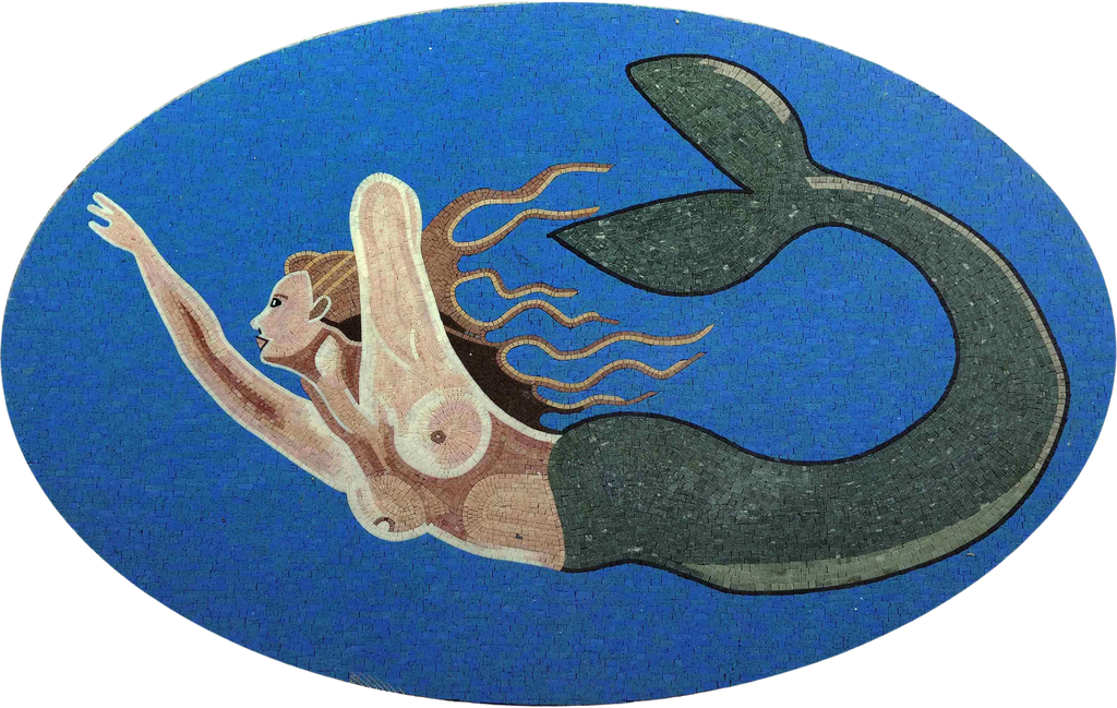 Mosaic Art - The Naked Mermaid