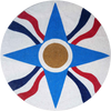 Oeuvre de mosaïque - drapeau assyrien