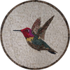 Medallón Mosaico - Mosaico Colibrí