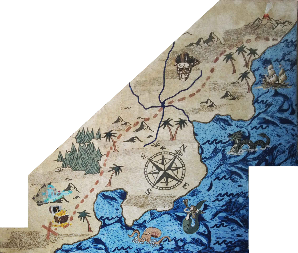 Opera d'arte in mosaico - La mappa del tesoro