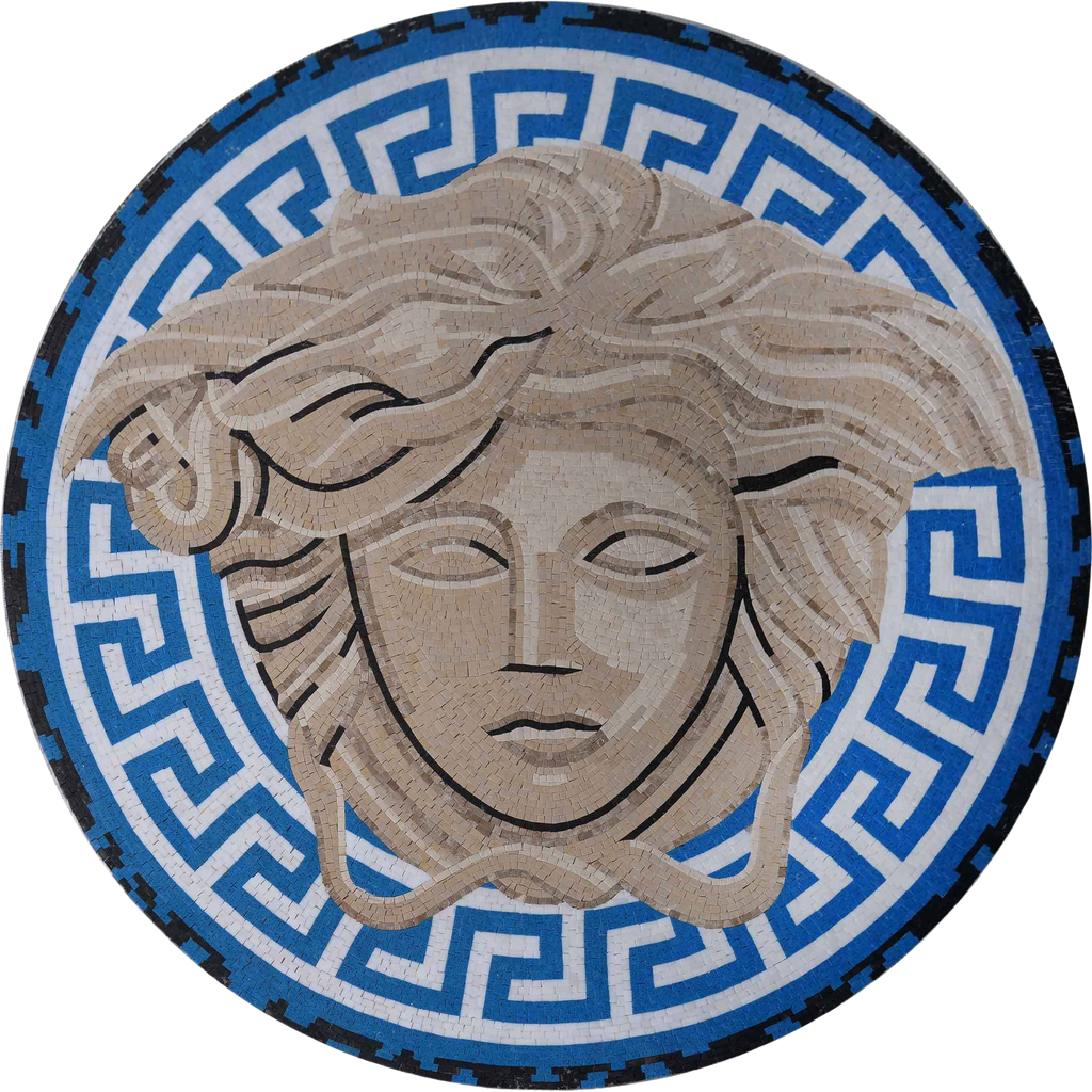 Design em mosaico - Versace Medusa