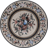Un labirinto floreale - Medaglione a mosaico di fiori