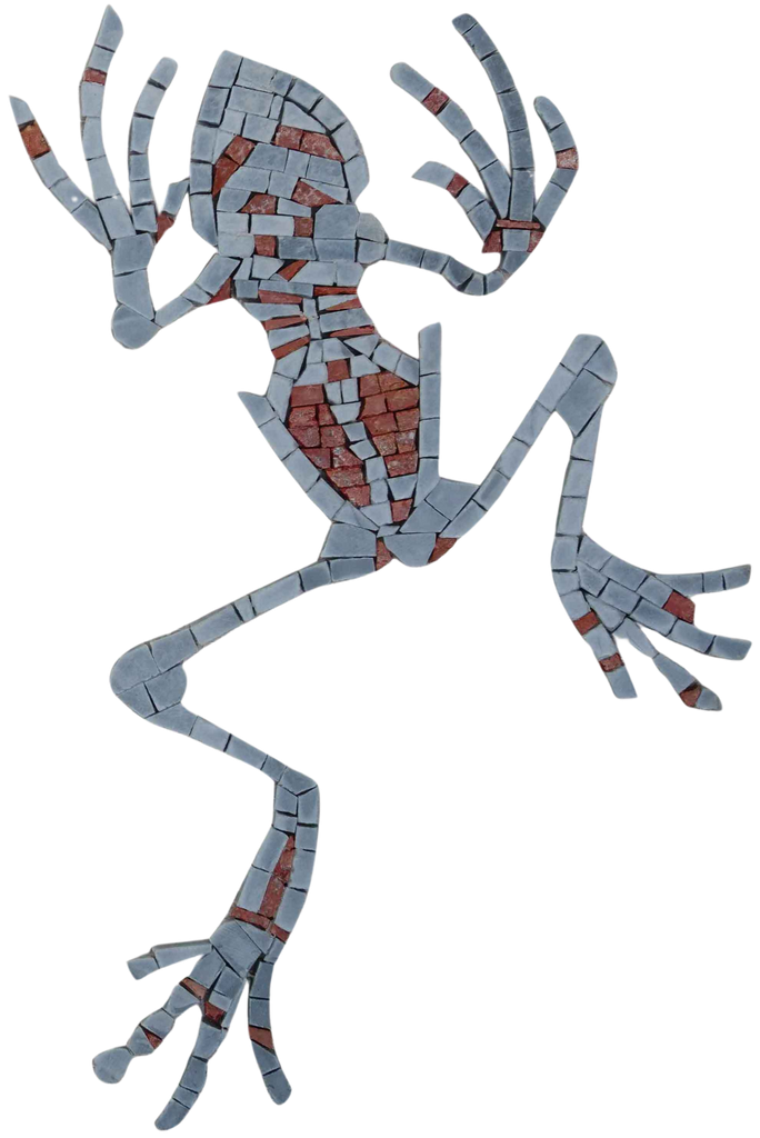 Mosaik-Frosch - Blaues Skelett