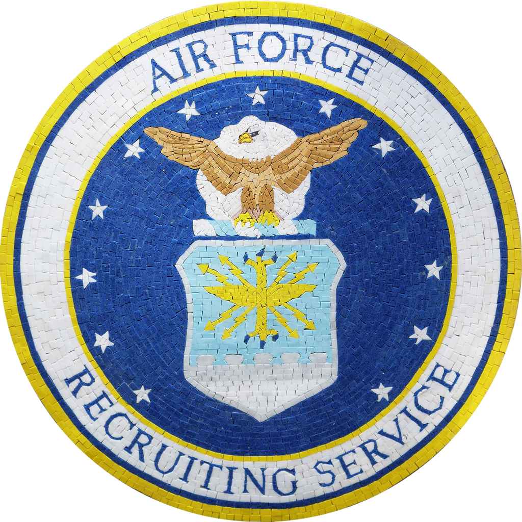 Logotipo de mosaico - Servicio de reclutamiento de la fuerza aérea