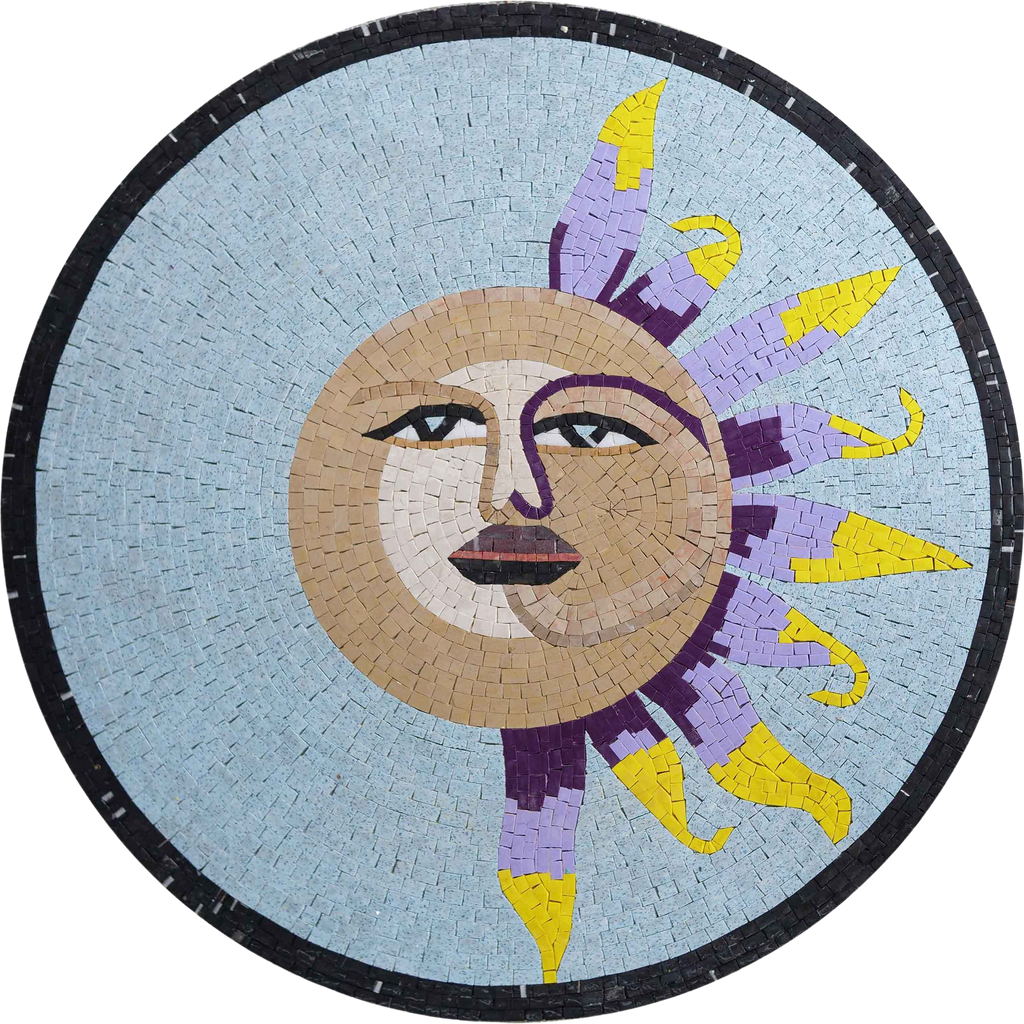 Medalhão Mosaico - Meio Sol
