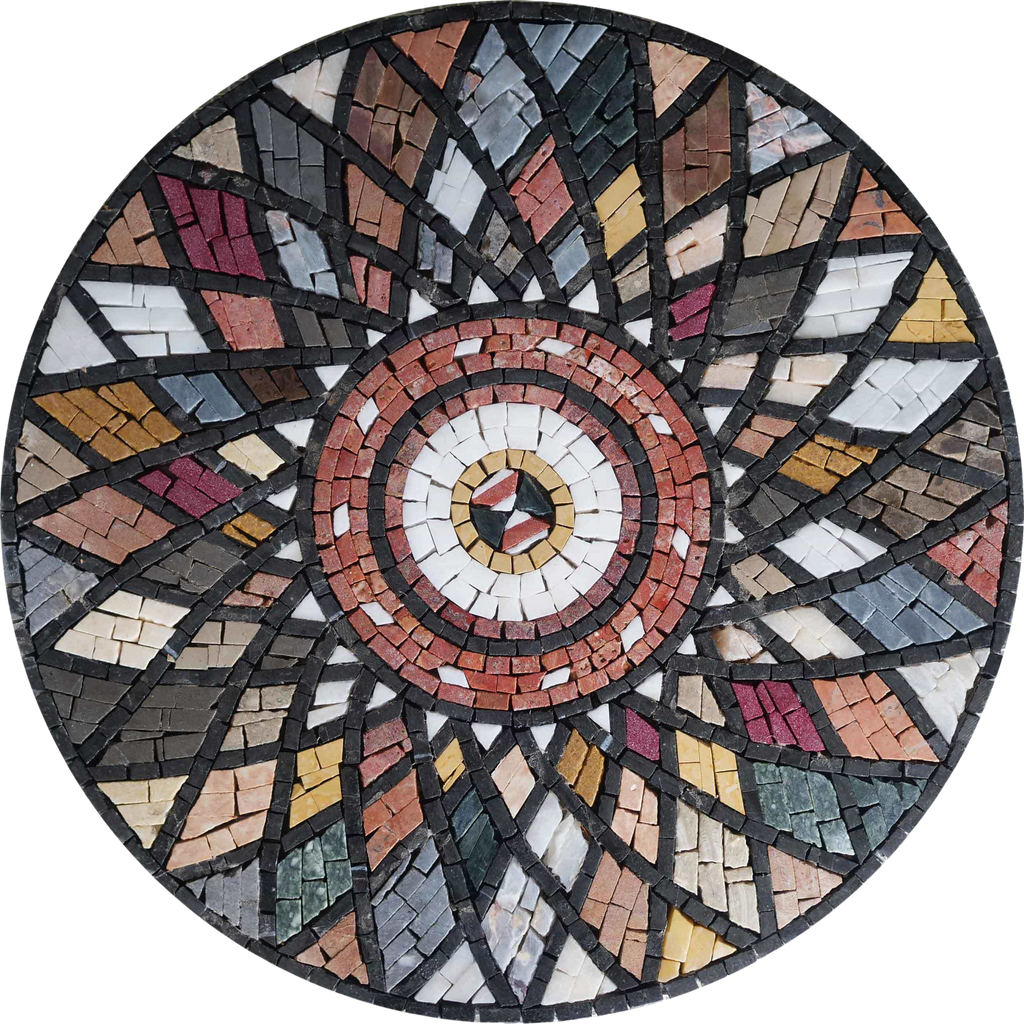 Medaglione Mosaico - Geometria Multicolore