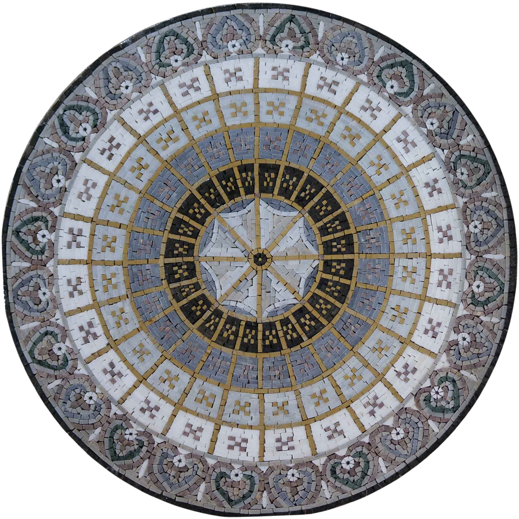 Medalhão Mosaico - Centro do Octógono