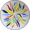 Design de mosaico de arco-íris - arte de medalhão
