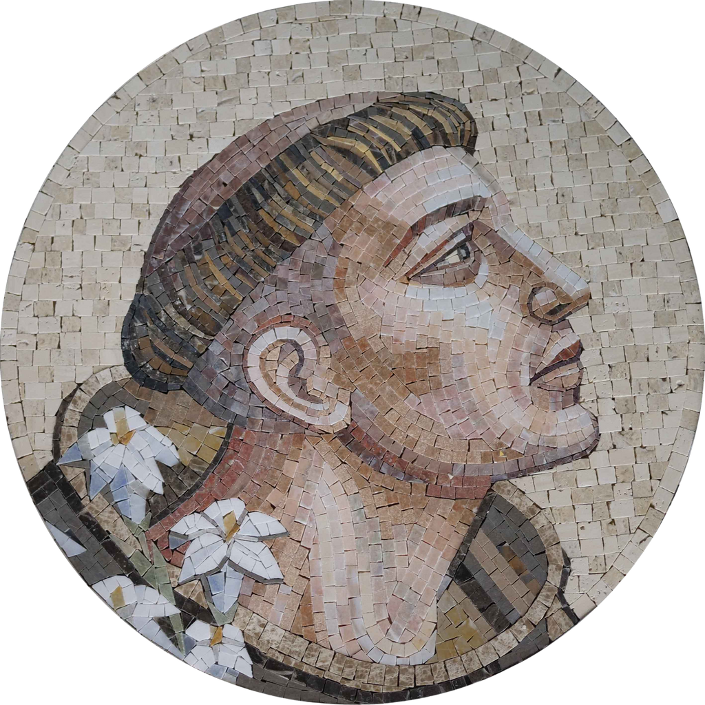 Mosaic Medallion - Saint Anthony Of Padua