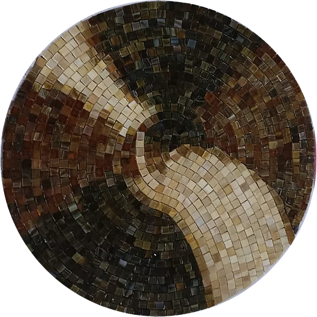 Medaglione Mosaico - Sfumature Di Marrone