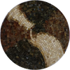 Medalhão Mosaico - Tons de Marrom