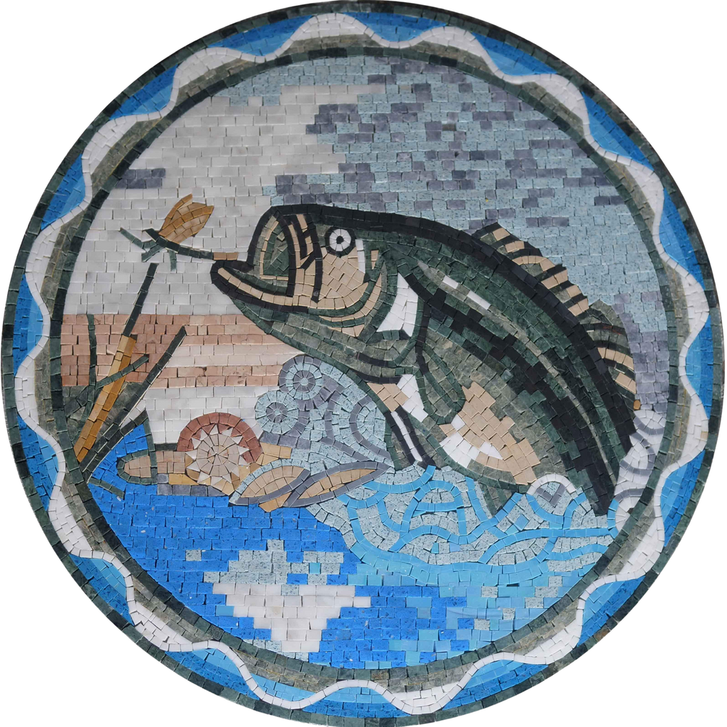 Mosaic Medallion - The Hungry Fish