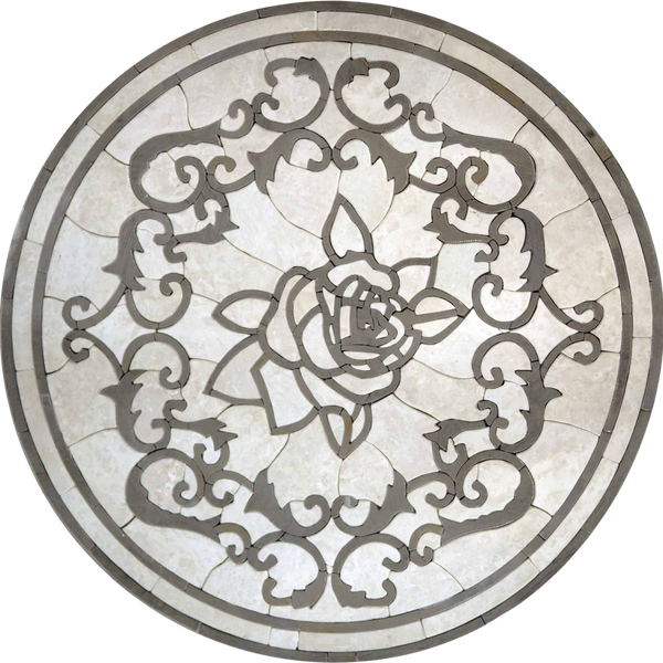 Mosaic Medallion - The Rose
