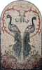 Arte de azulejos de mosaico - Amor de pavo real