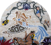 Mosaic Tile Art - La tortuga sirena
