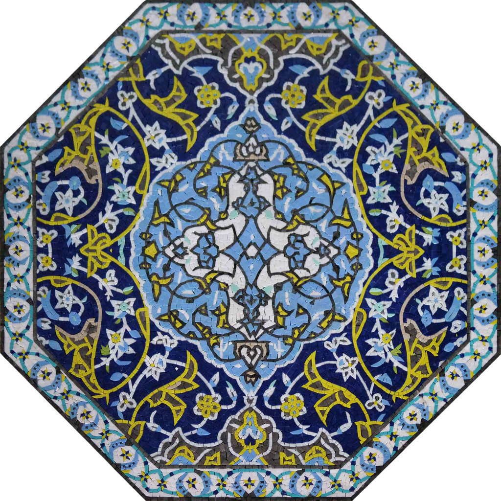Art mural en mosaïque - Design géométrique octogonal