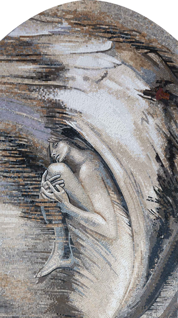 Arte em mosaico - Anjo desaparecendo