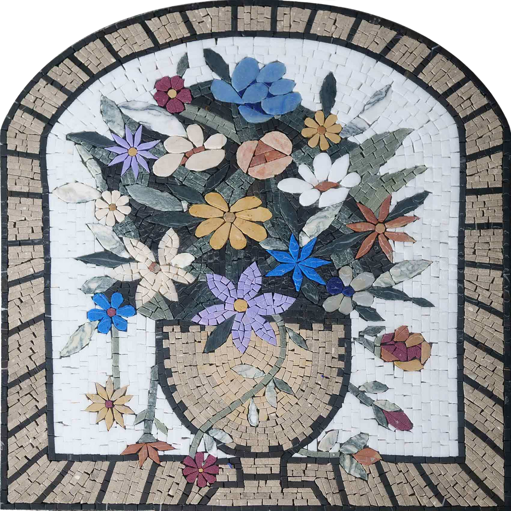 Flor de mosaico - El jarrón de colores