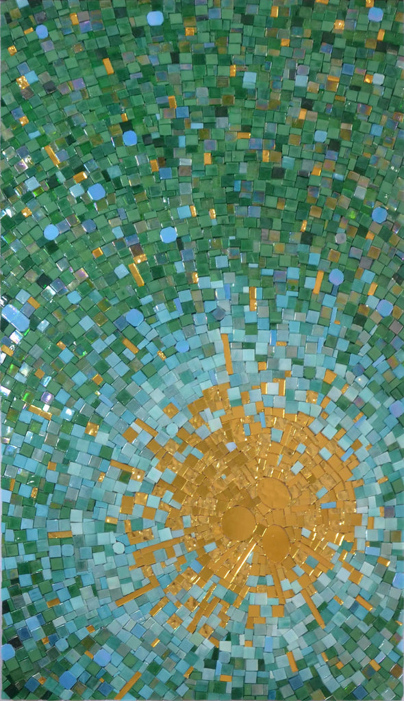 Абстрактная стеклянная мозаика - мозаичное настенное искусство