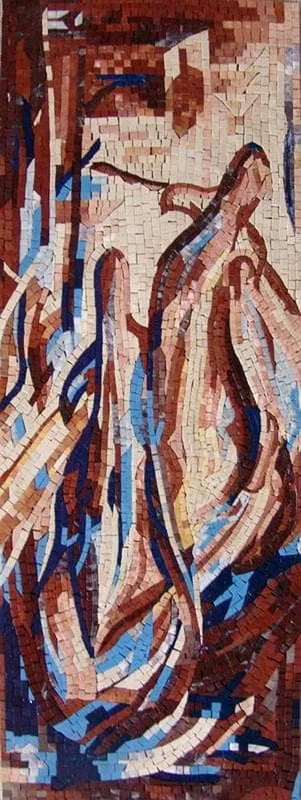Espressionismo Angeli - Opera d'arte astratta del mosaico