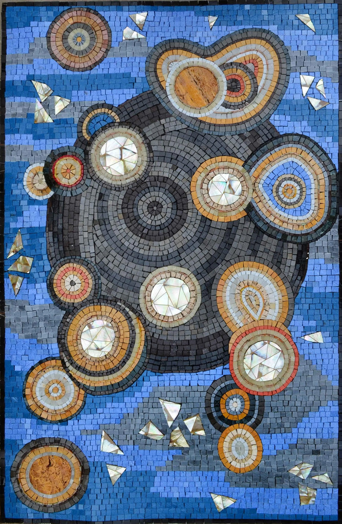 Universo cósmico - Obra de arte abstracta del mosaico