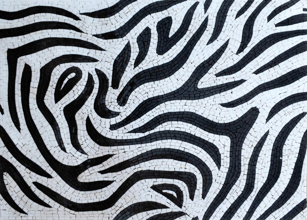 Patrón de cebra - Arte mosaico abstracto