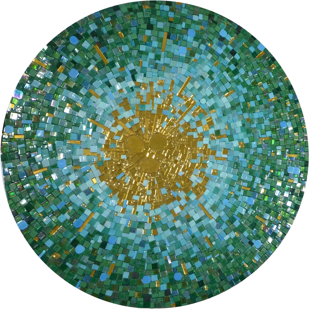 Mosaico de vidro abstrato - Fixi