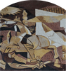 "Segunda Guernica" de Pablo Picasso - Reprodução em Mosaico Abstrato