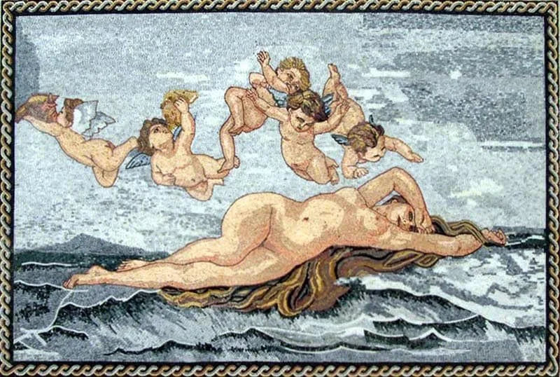 Alexandre Cabanel Geburt der Venus – Mosaik-Kunstreproduktion