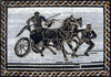 Mosaico de cenas gregas antigas