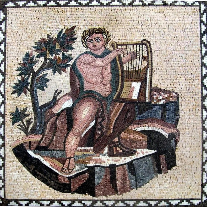 Mosaico de escena antigua