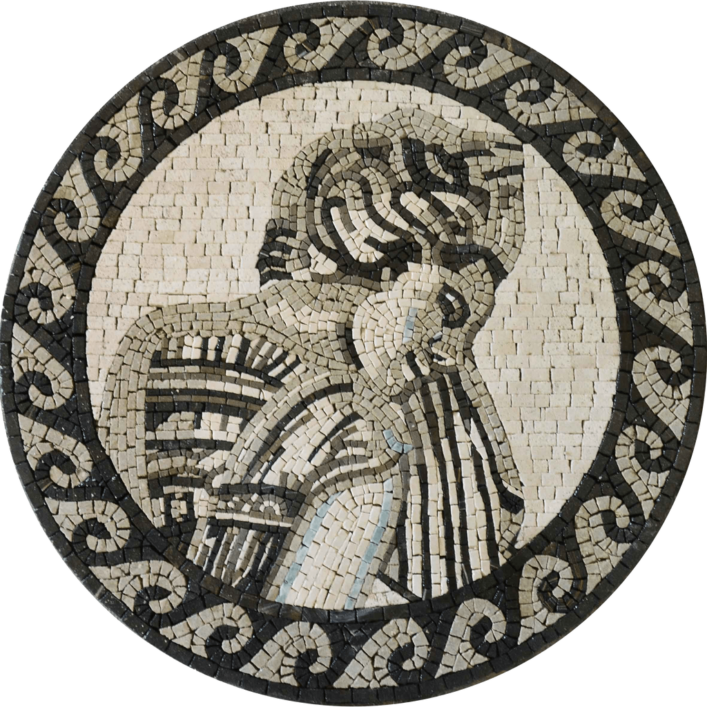 Aphrodite - Médaillons de mosaïque de déesse