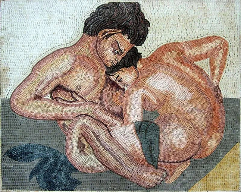 Castor e Pólux - Mosaico Mitologia Antiga