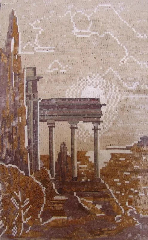Art mosaïque personnalisé - Ruines romaines de Pompéi