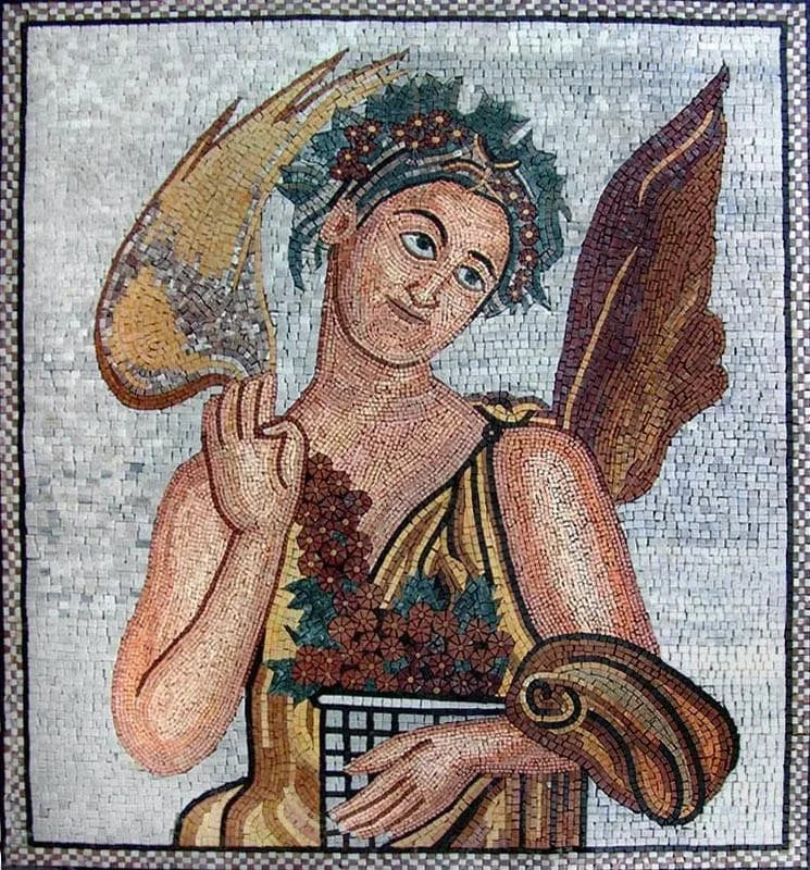 Eshmun el dios de la curación mosaico hecho a mano