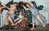 Mural de mosaico de mármol de temporada de recolección de frutas