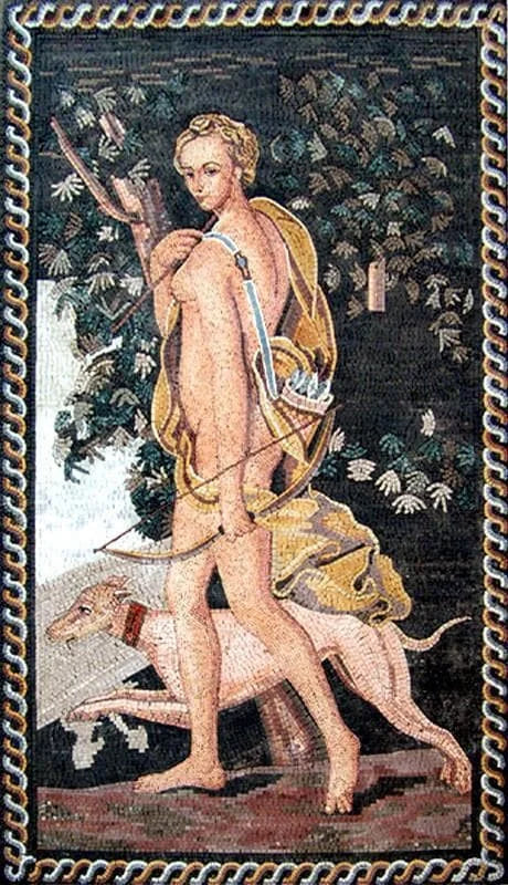 Diosa Diana Mosaico Arte