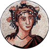 Мозаика портрета греческого бога ручной работы
