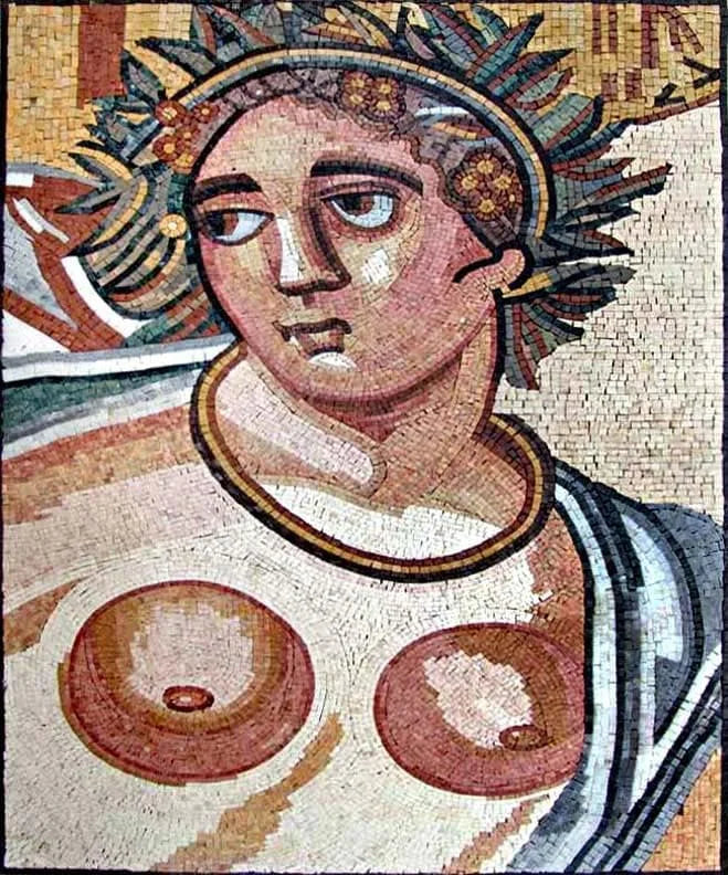 Dieu grec - Art de la mosaïque de marbre