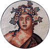 Ritratto del mosaico del dio greco