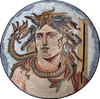 Dieu grec des peintures murales en mosaïque de la mer