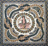 Retrato de deus grego - destaque em mosaico